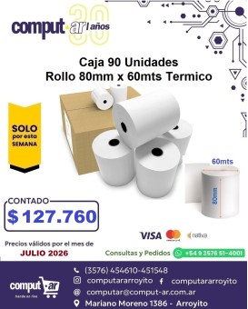 JUL26 -SES-Caja x 90 Rollos 80 x 60 termico II
